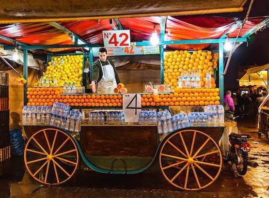 Orange stall Marrakech